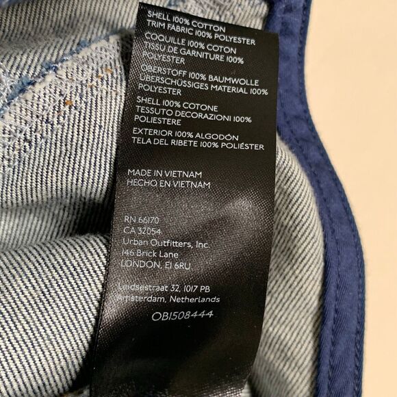 Pilcro Anthropologie Denim Vest Top US 12 Dark Blue Cropped Pockets Cotton NWT - Picture 5 of 7